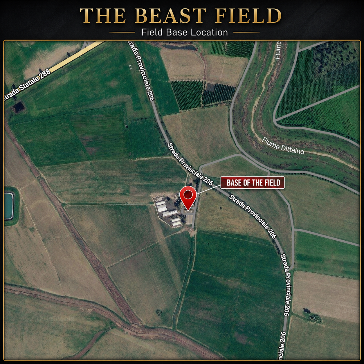 The Beast Field — base location map, Sicily